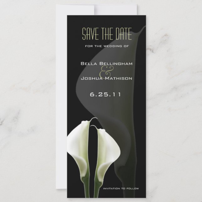 Anúncio de Save the Date de Lírio de Calla (Frente)
