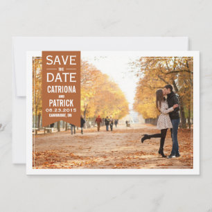 Anúncio de Save the Date de Quadro de Casamento de