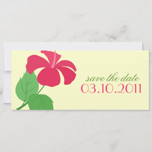 Anúncio de Save the Date do Hibisco (Frente)