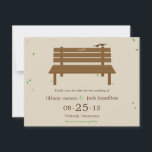 Anúncio de Save the Date do Nosso Banco de Casamen<br><div class="desc">Tão doce e irresistivelmente romântico,  esta coleção de casamento exclusiva e caprichosa do Nosso Banco vai encantar cada convidado no seu casamento. Cor personalizada disponível mediante solicitação. Convites de casamento e coleção correspondente também disponíveis em berryberrysweet.com.</div>