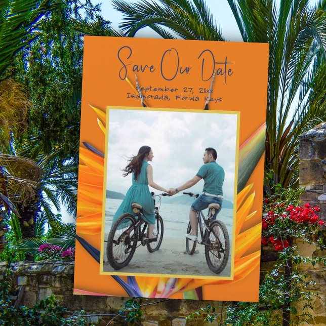 Anúncio de Save The Date do Passaro-do-paraíso Lar (Criador carregado)