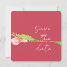 Anúncio de Save The Date Elegante com Calla Lily