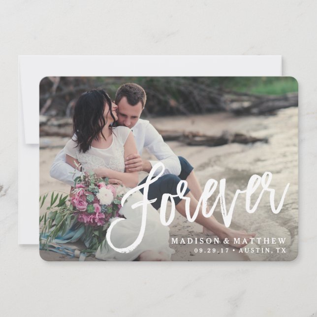 Anúncio de Save the Date Forever Brushed (Frente)