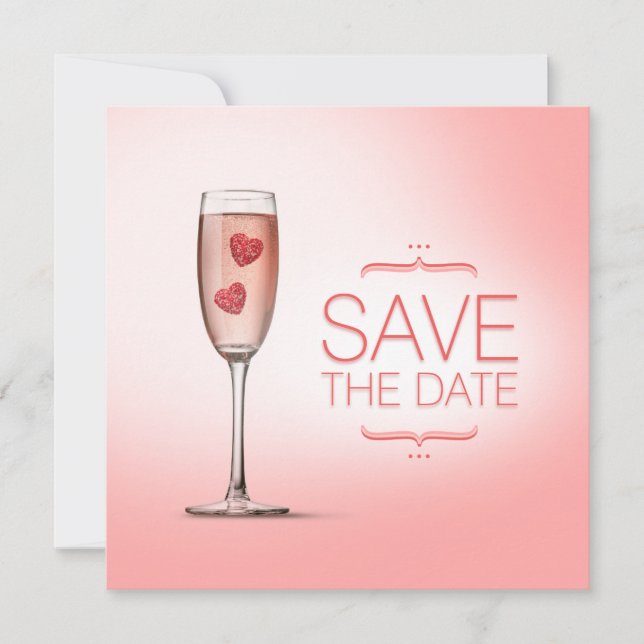 Anúncio de Save the Date Love Potion Pink (Frente)