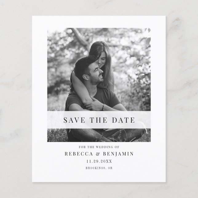 Anúncio de Save the Date Moderno com Foto (Frente)