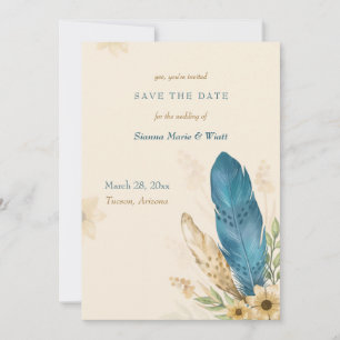 Anúncio de Save the Date Pampas Boho
