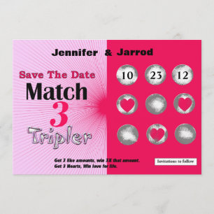 Anúncio de Save the Date Rascunhável Fun Lotto