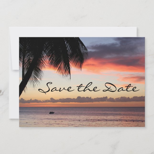 Anúncio de Save the Date Tropical (Frente)