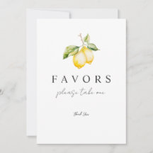 Anúncio de sinal de favores de verão de limão cítr