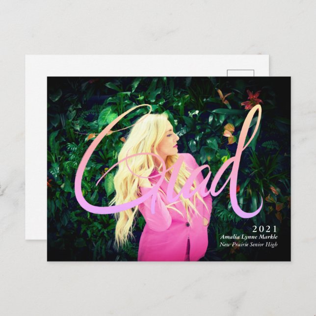 Anúncio de sobreposição Neon 2 Grad com foto Full  (Frente/Verso)