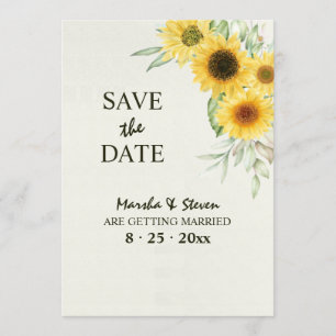 Anúncio de Sunflowers Save the Date