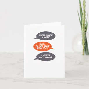 Anúncio de ter um bebê (pequena pessoa)