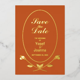 Anúncio de Terracotta e Foil Wedding