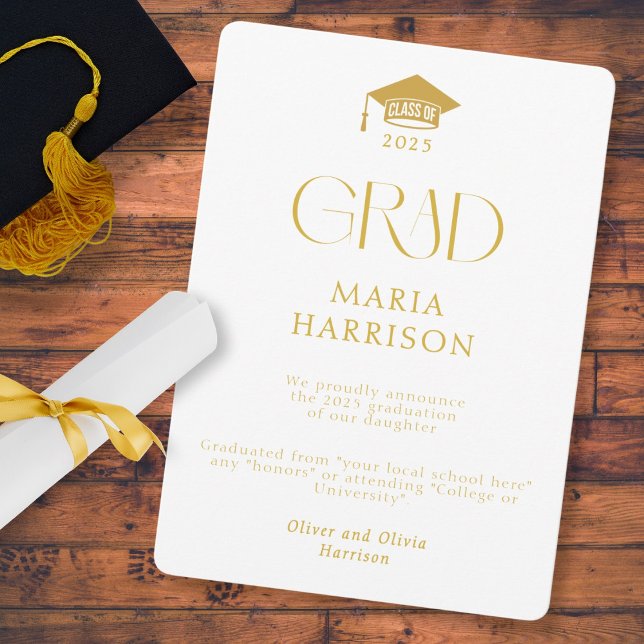 Anúncio de tipografia branco e Dourado sem fotos (Criador carregado)