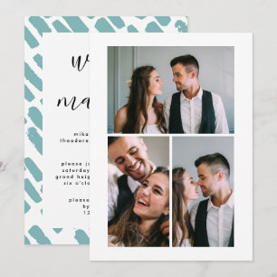 Anúncio de Três Fotos de Pós-Casamento