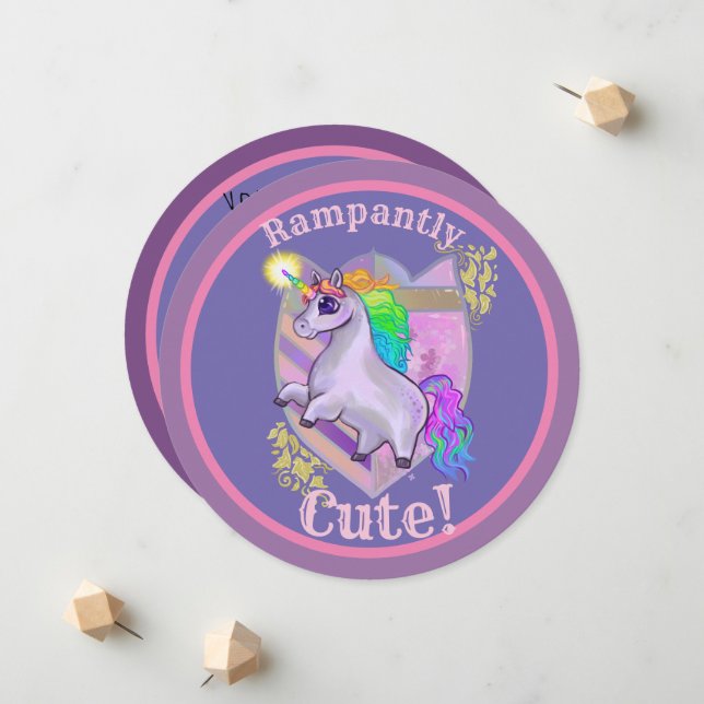 Anúncio de Unicórnio Muito Bonito (Frente/Verso In Situ)