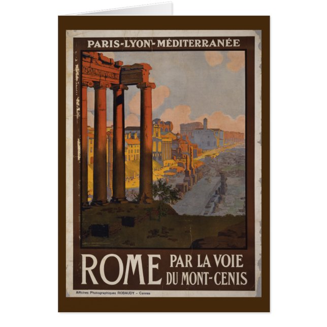 Anúncio de Viagem Antigo do Fórum Romano (Frente)