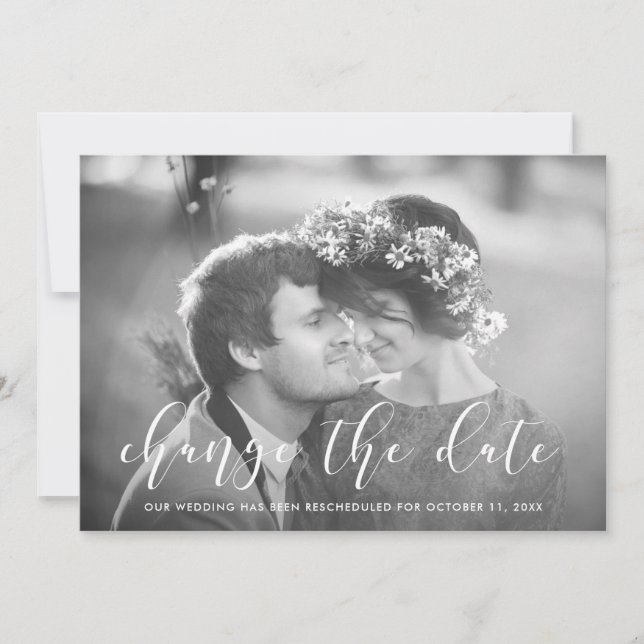 Anúncio Delicar Amor | Foto de casamento Alterar a data (Frente)