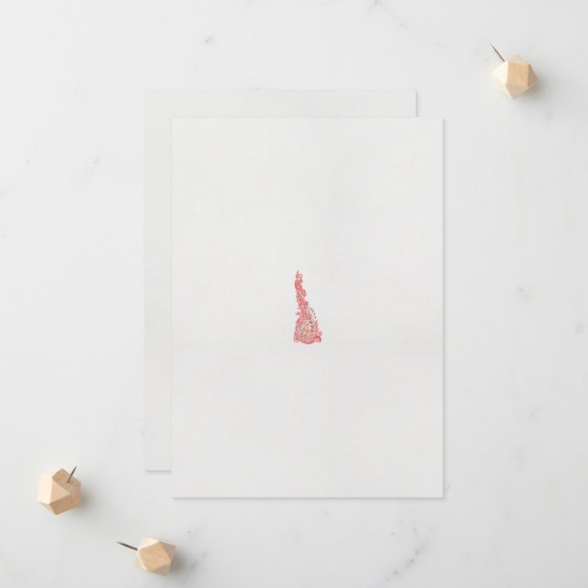 Anúncio desenho de uma ave com flores (Frente/Verso In Situ)