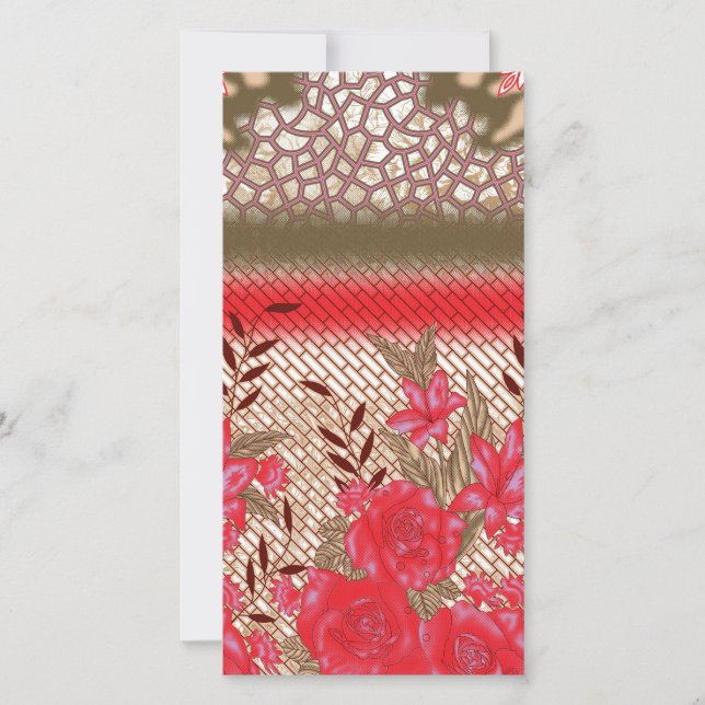 Anúncio Design de tecido de intricato com padrões florais (Frente)
