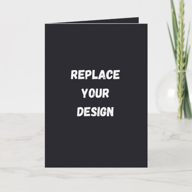 Anúncio Design simples preto personalizado Adicionar Foto  (Frente)