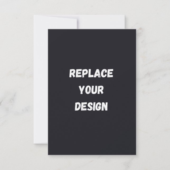 Anúncio Design simples preto personalizado Adicionar Foto  (Frente)