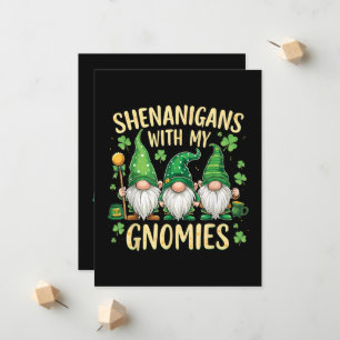 Anúncio Dia de São Patrício Gnome Shamrock Sortudo