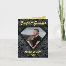 Anúncio Diamante Dourado Moderno Elegante Casamento Person