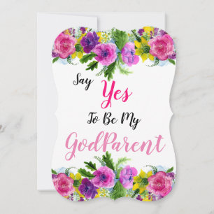 Anúncio Diga sim a ser minha proposta do Godparent floral