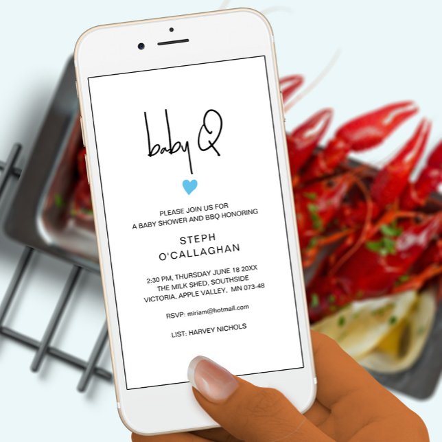 Anúncio Digital Baby boy Chá Celular eVite (Criador carregado)