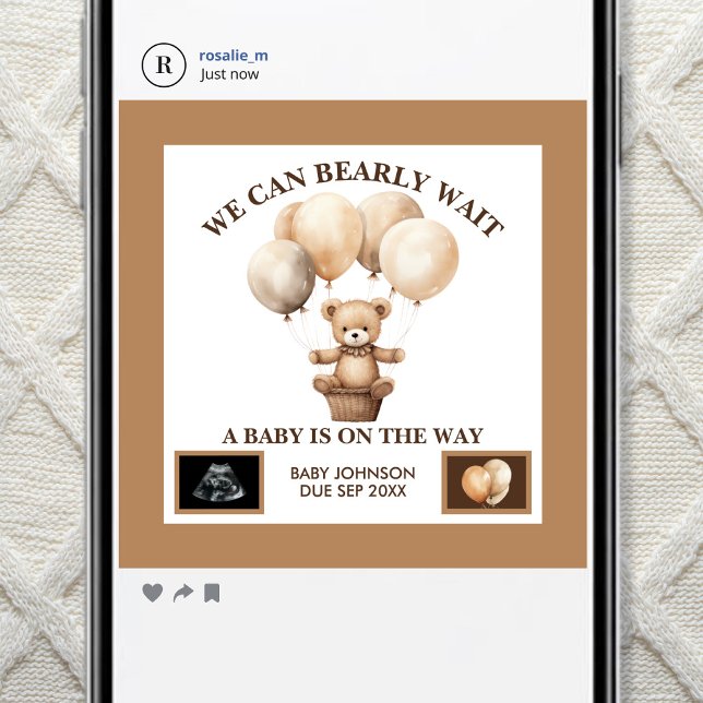 Anúncio Digital Bearly Wait Whimsical Watercolor Bear (Criador carregado)