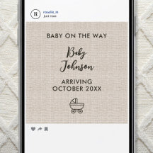 Digital Minimalist Linen Luxury Baby News
