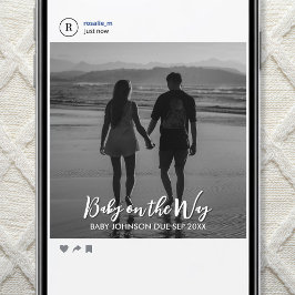 Anúncio Digital Social Media Pregnancy Reveal Photo