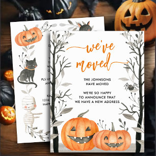 Anúncio Diversão Da Abóbora De Halloween Mudamos De Endere