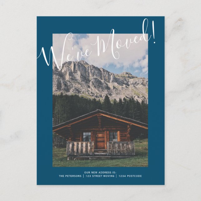 anúncio divertido azul Carregue sua foto (Frente)