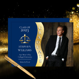 Anúncio Dk Blue | Gold Graduate Wave Law Justice Grad