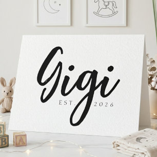 Anúncio do Ano Gigi EST com Letra Elegante