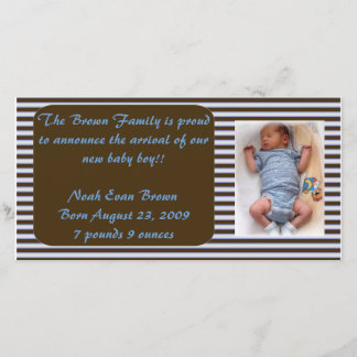 Anúncio do Baby Boy - Brown e Blue