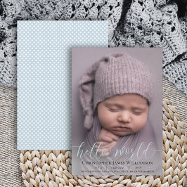 Anúncio do Baby Boy do Script Moderno