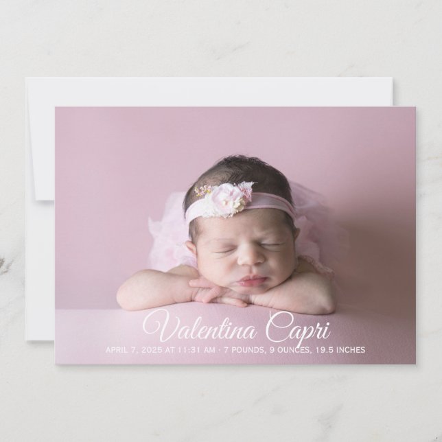 Anúncio do bebê (Frente)