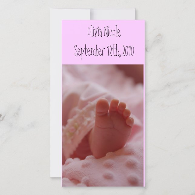 Anúncio do bebê. chá de fraldas (Frente)