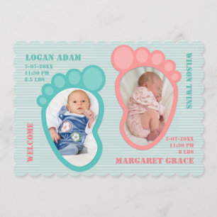 Anúncio do Bebê da Pegada Gêmea