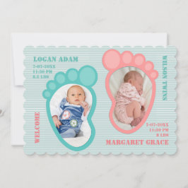 Anúncio do Bebê da Pegada Gêmea