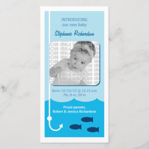 Anúncio do bebê da pesca da maré baixa