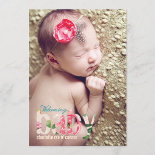 ANÚNCIO DO BEBÊ DE FLORES