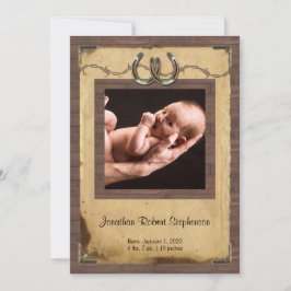 Anúncio do Bebê de Foto em Ferradura do País