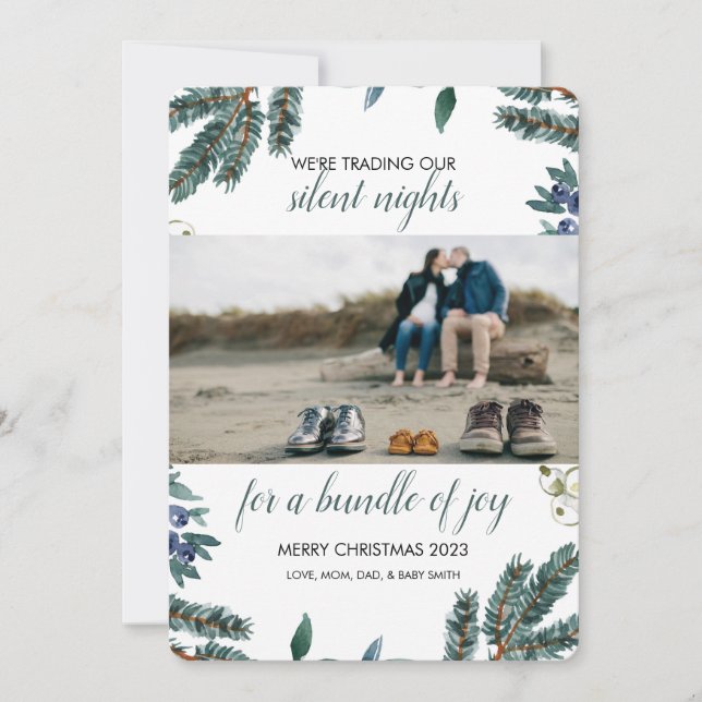 Anúncio do bebê de Natal (Frente)