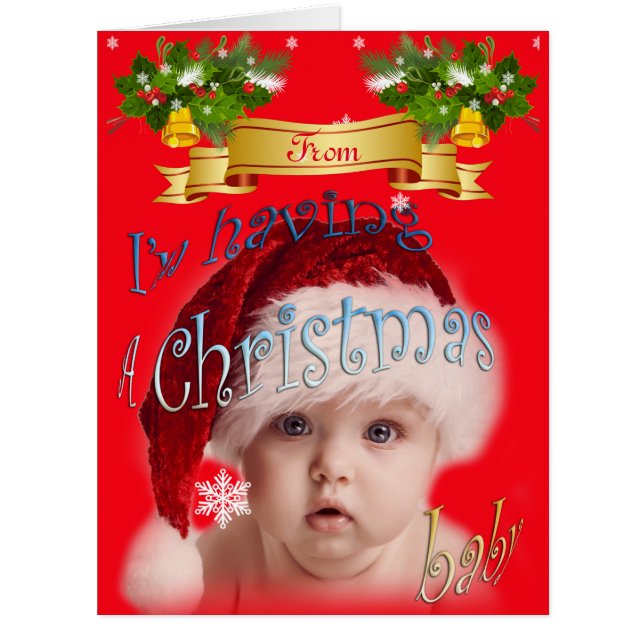 Anúncio do bebê de Natal (Frente)