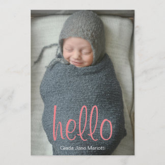 Anúncio do Bebê do Mundo Olá