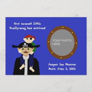 Anúncio do bebê do pirata